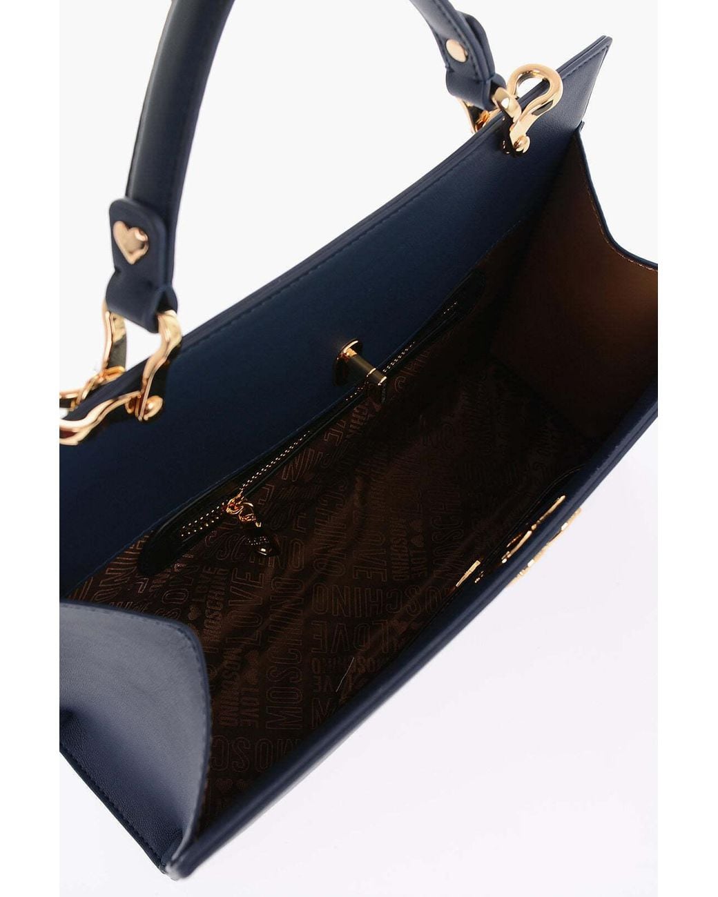 Moschino Blue Love Chain-Link Small Bag