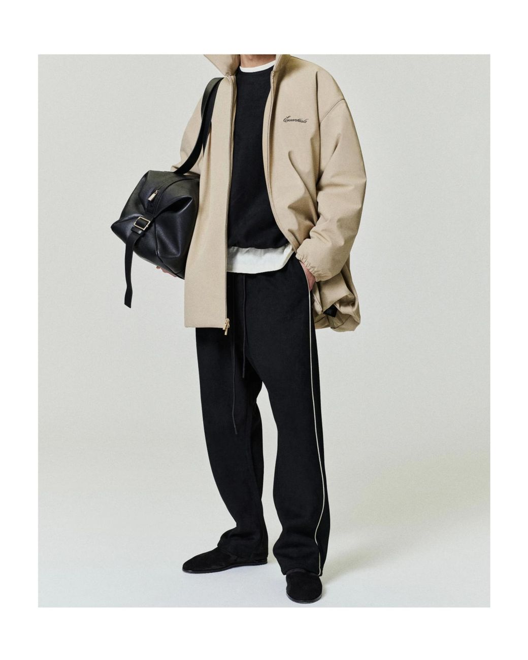 Fear Of God Natural Logo Embroidered Zipped Oversized Jacket for men