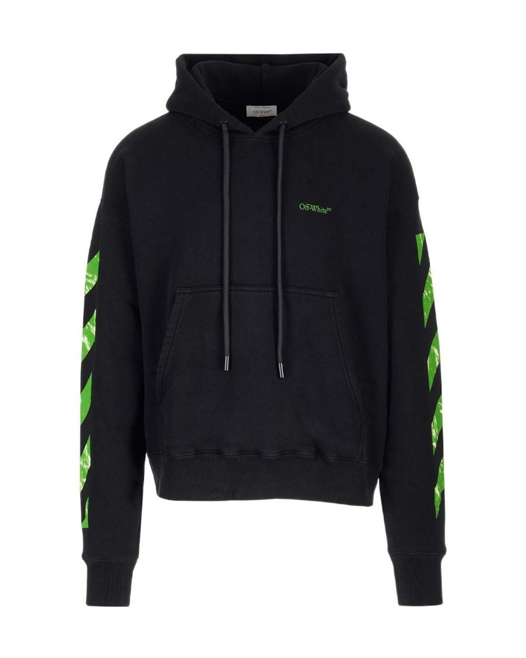 Off-White c/o Virgil Abloh Blue Arrow-Motif Cotton Hoodie for men