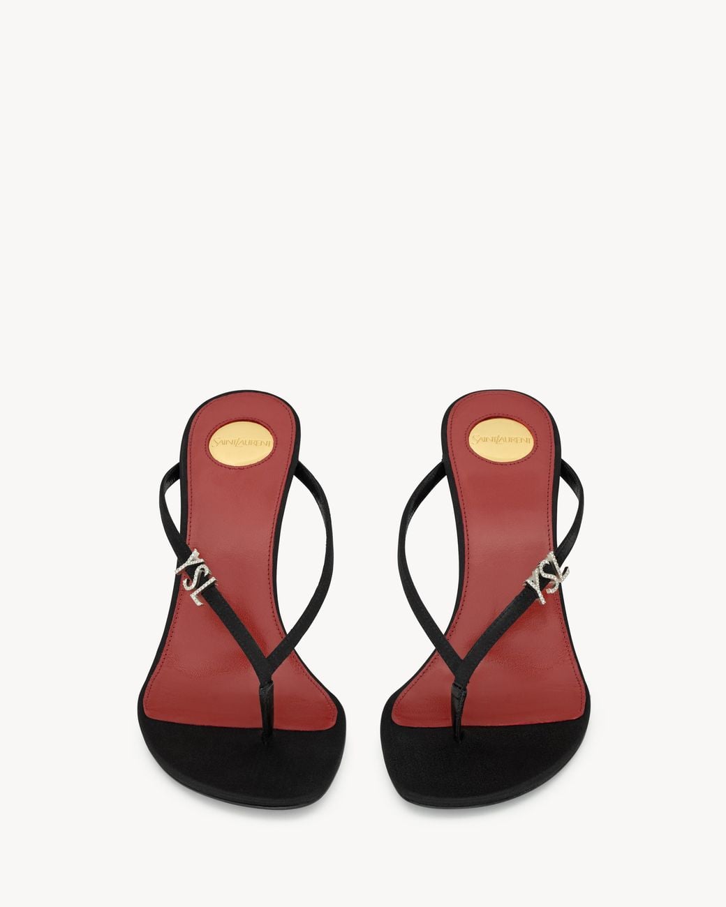 Saint Laurent Black Jerry Logo Embellished Mules
