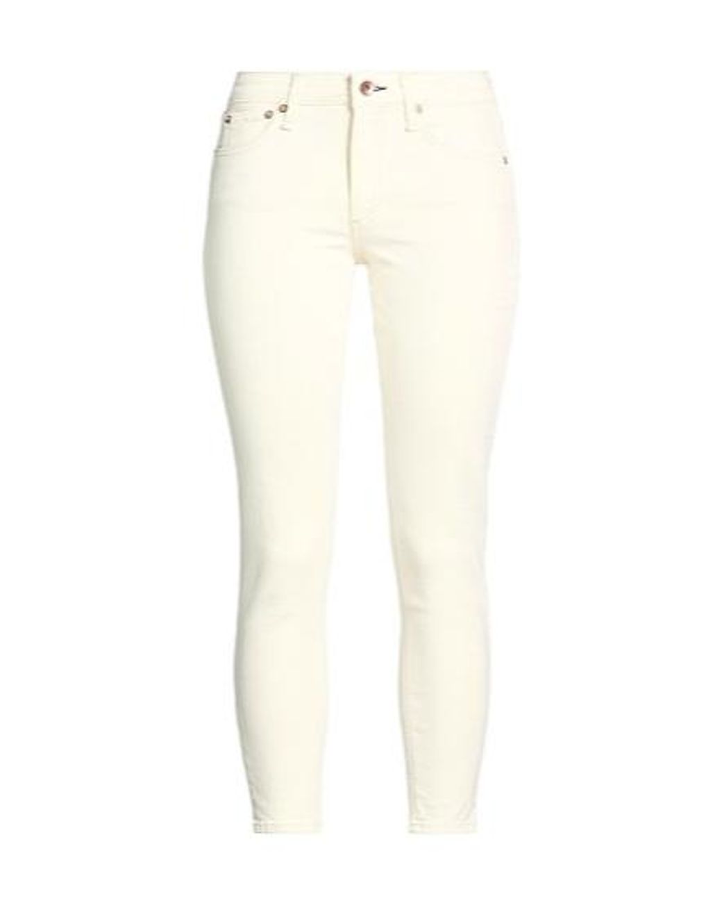 Rag & Bone White Slim-Fitting Colored Jeans