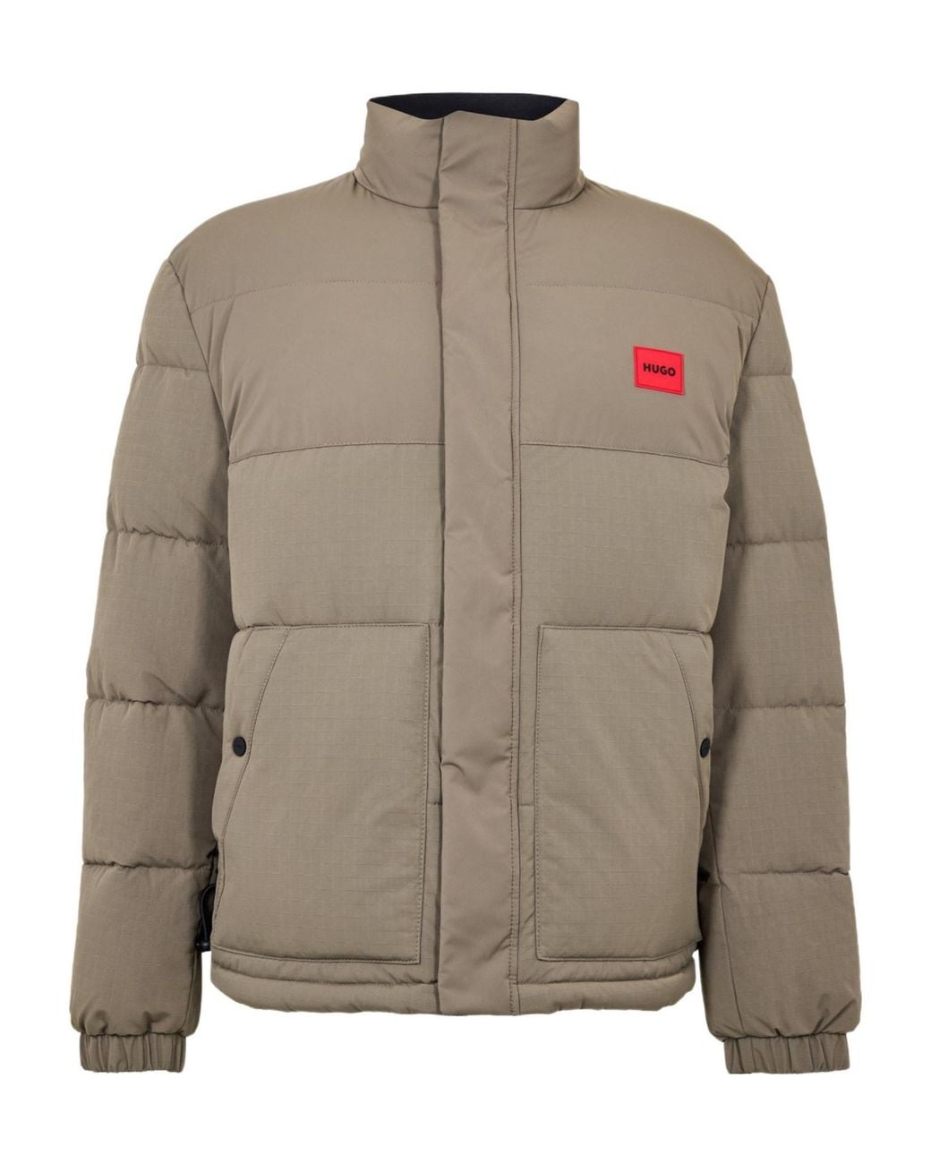 Boss Brown Short Puffer Jacket for men