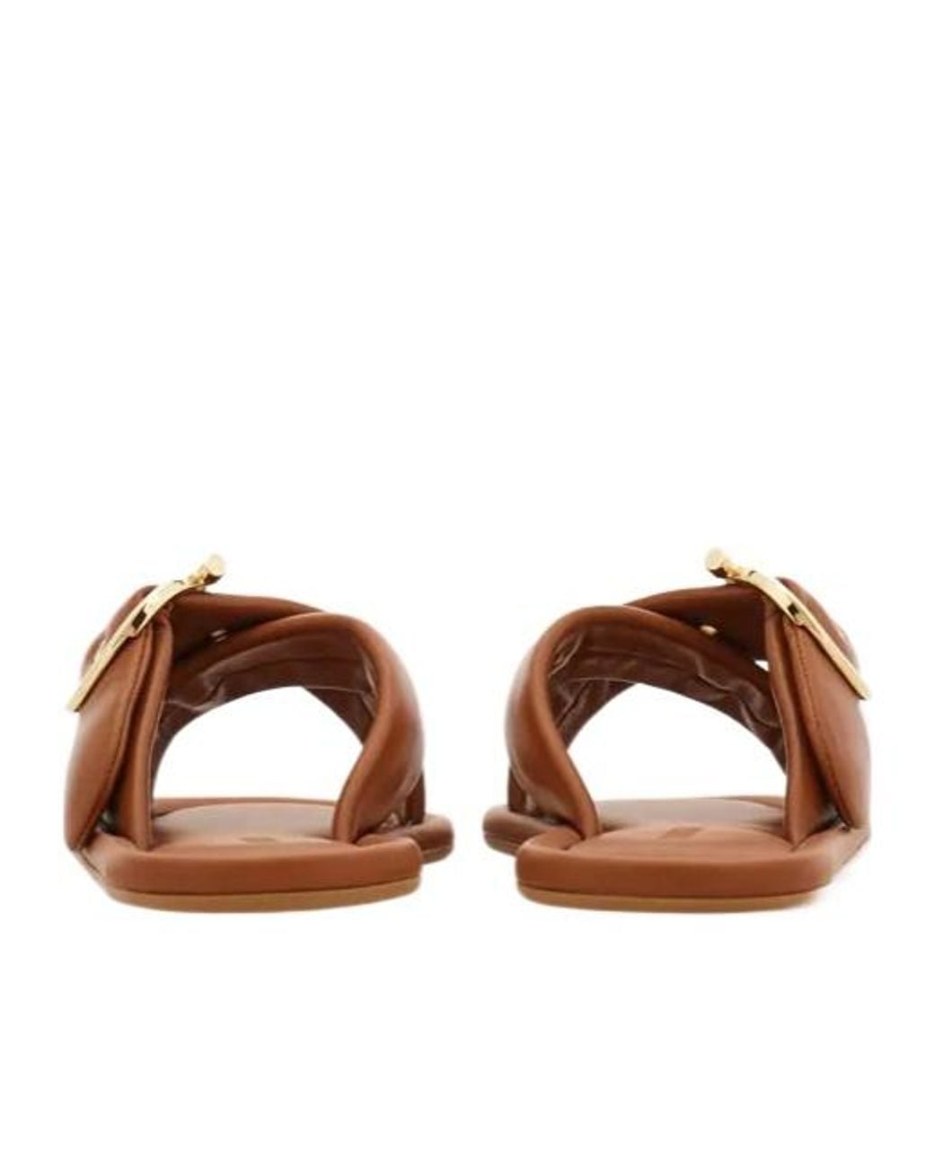 Ferragamo Brown Gancini Ornament Slide