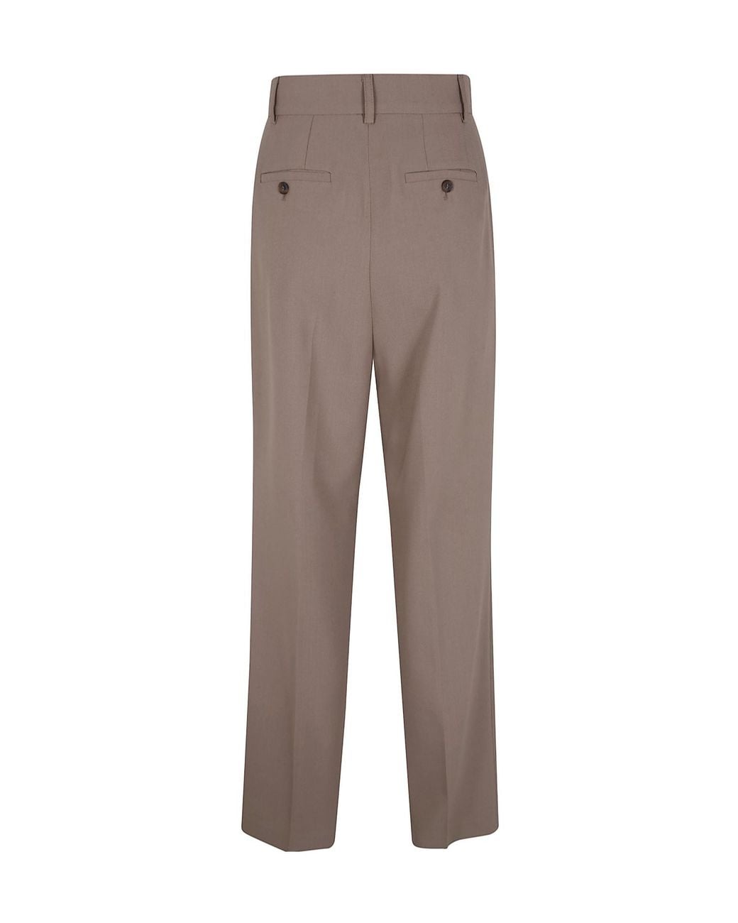 Frankie Shop Brown Bea Pleated Tailored Trousers