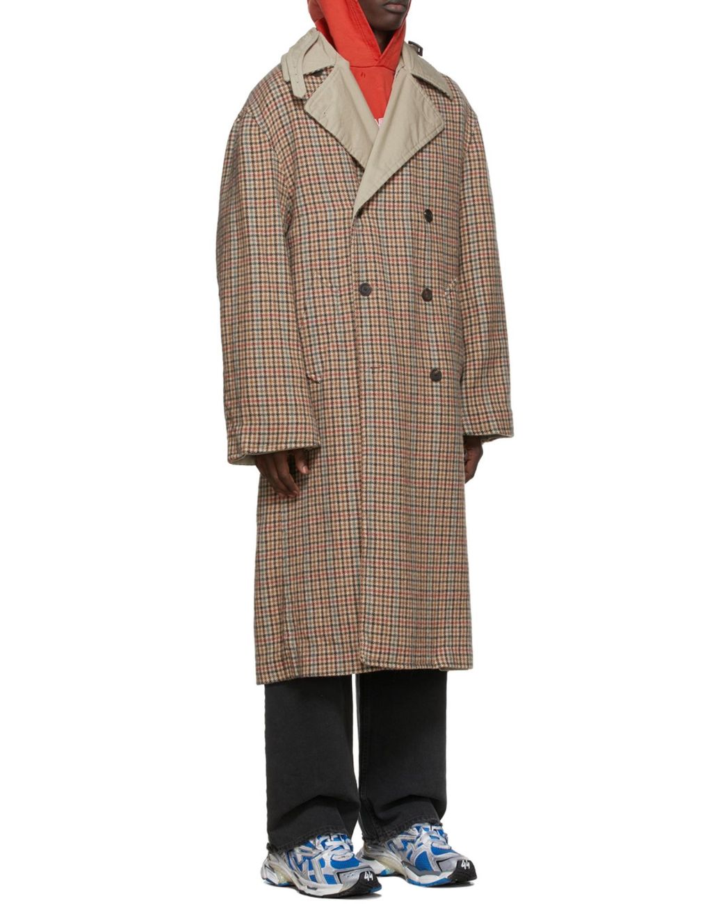 Balenciaga Brown Reversible Double-Breasted Trench Coat for men