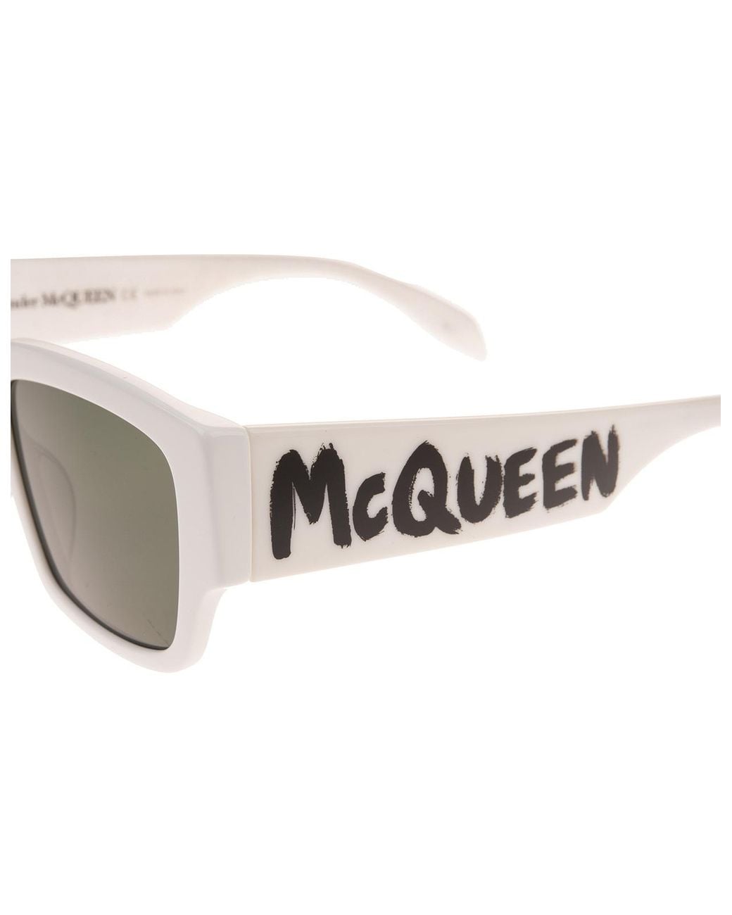 McQueen Multicolor Logo-Arm Rectangle-Frame Sunglasses