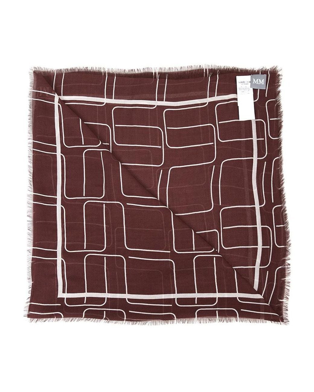 Max Mara Purple Patterned Scarf
