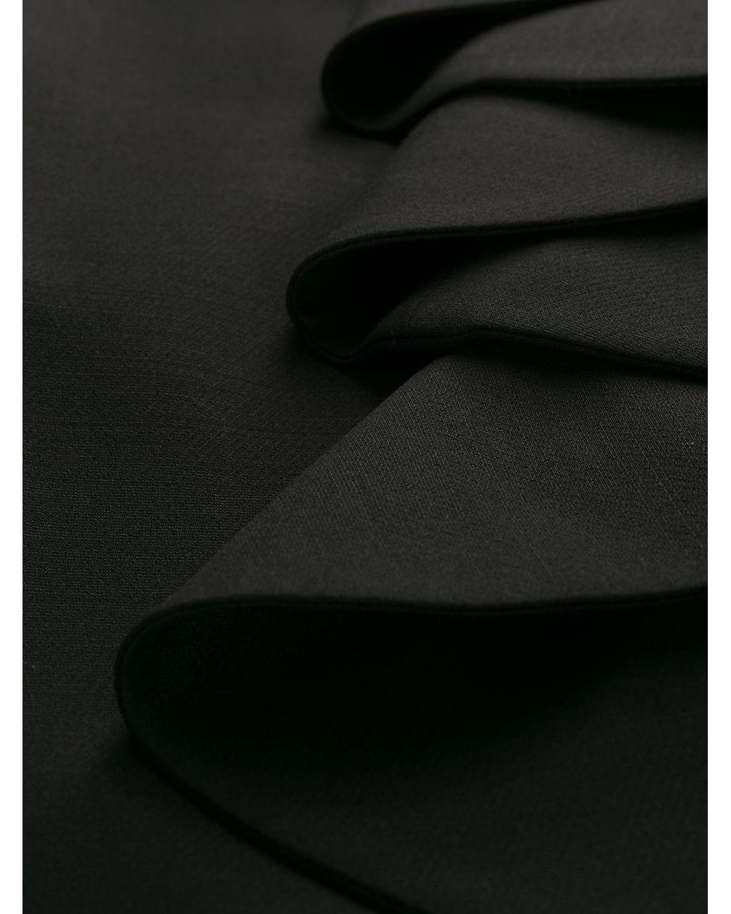 Valentino Black Ruffle Detail Shift Dress