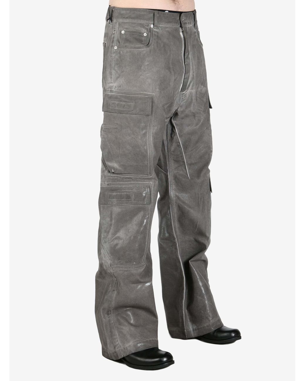 Rick Owens Gray Cargo Trousers for men