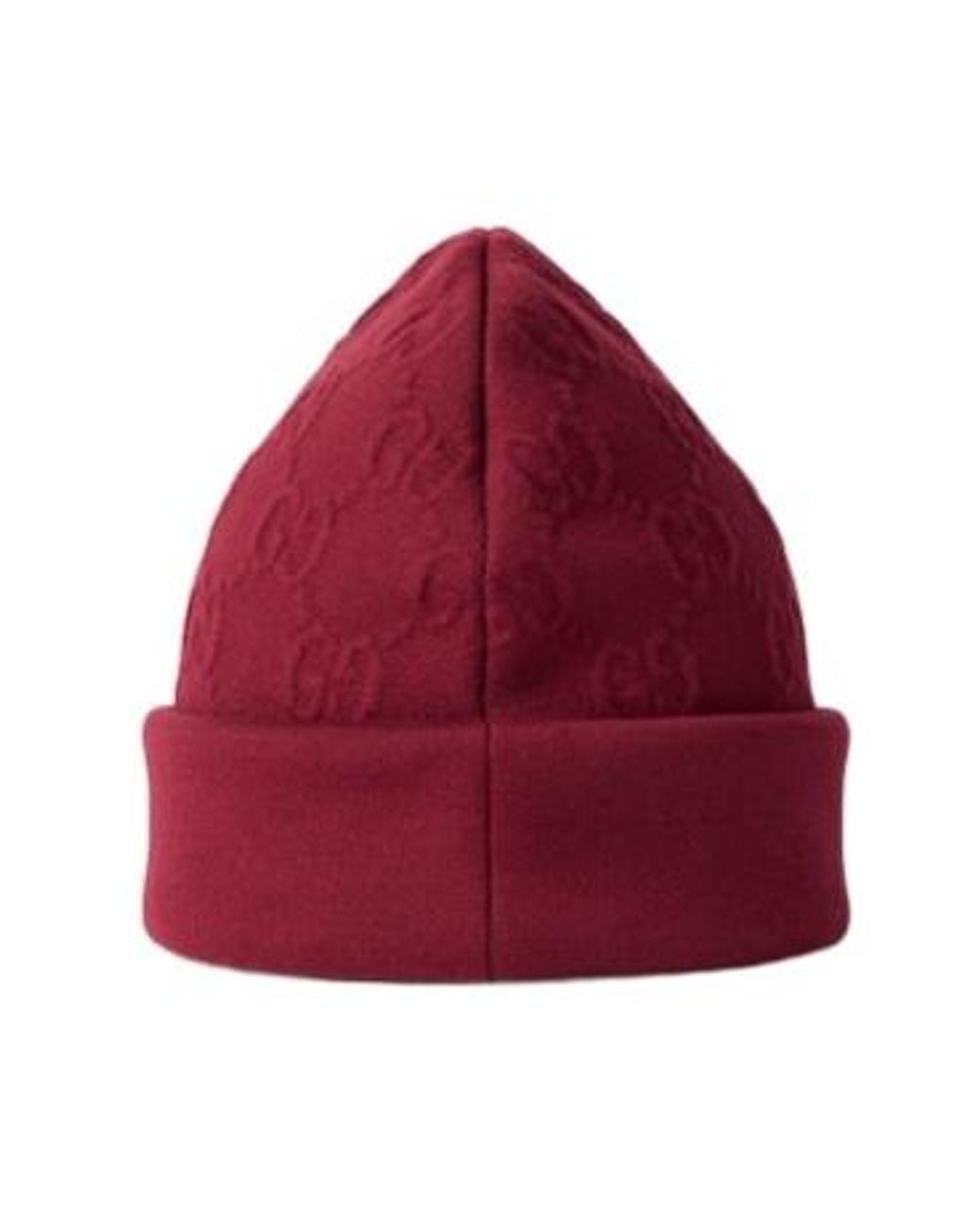 Gucci Red Gg Jacquard Knitted Beanie for men