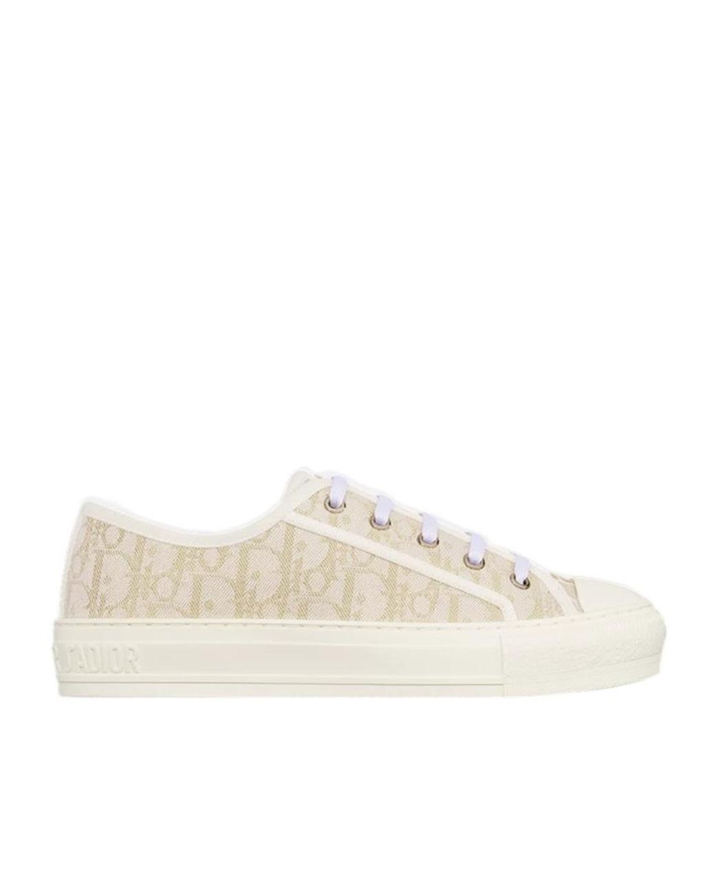 Dior White Christian Walk'N' Lace-Up Sneakers