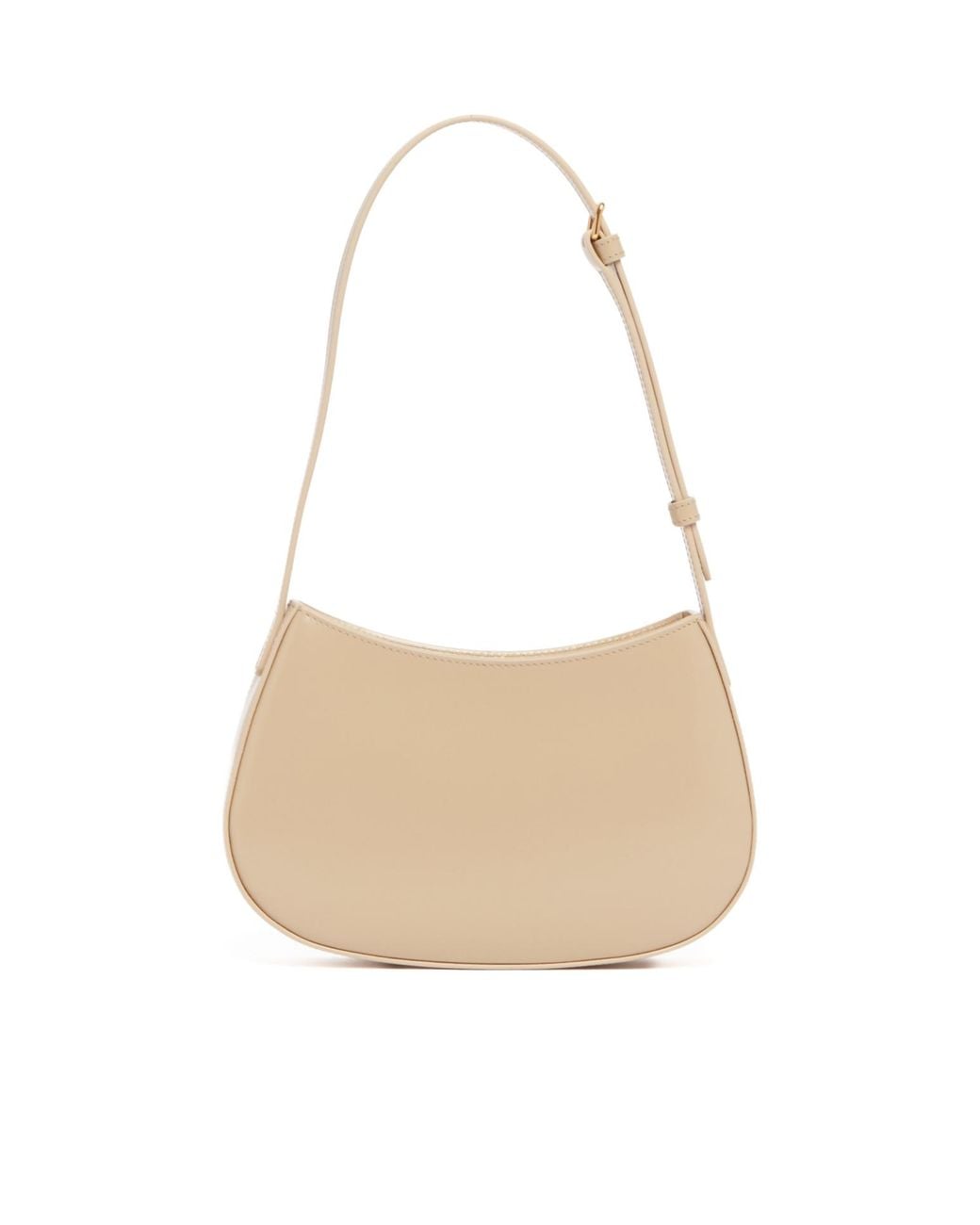 Céline White Medium Zip Shoulder Bag