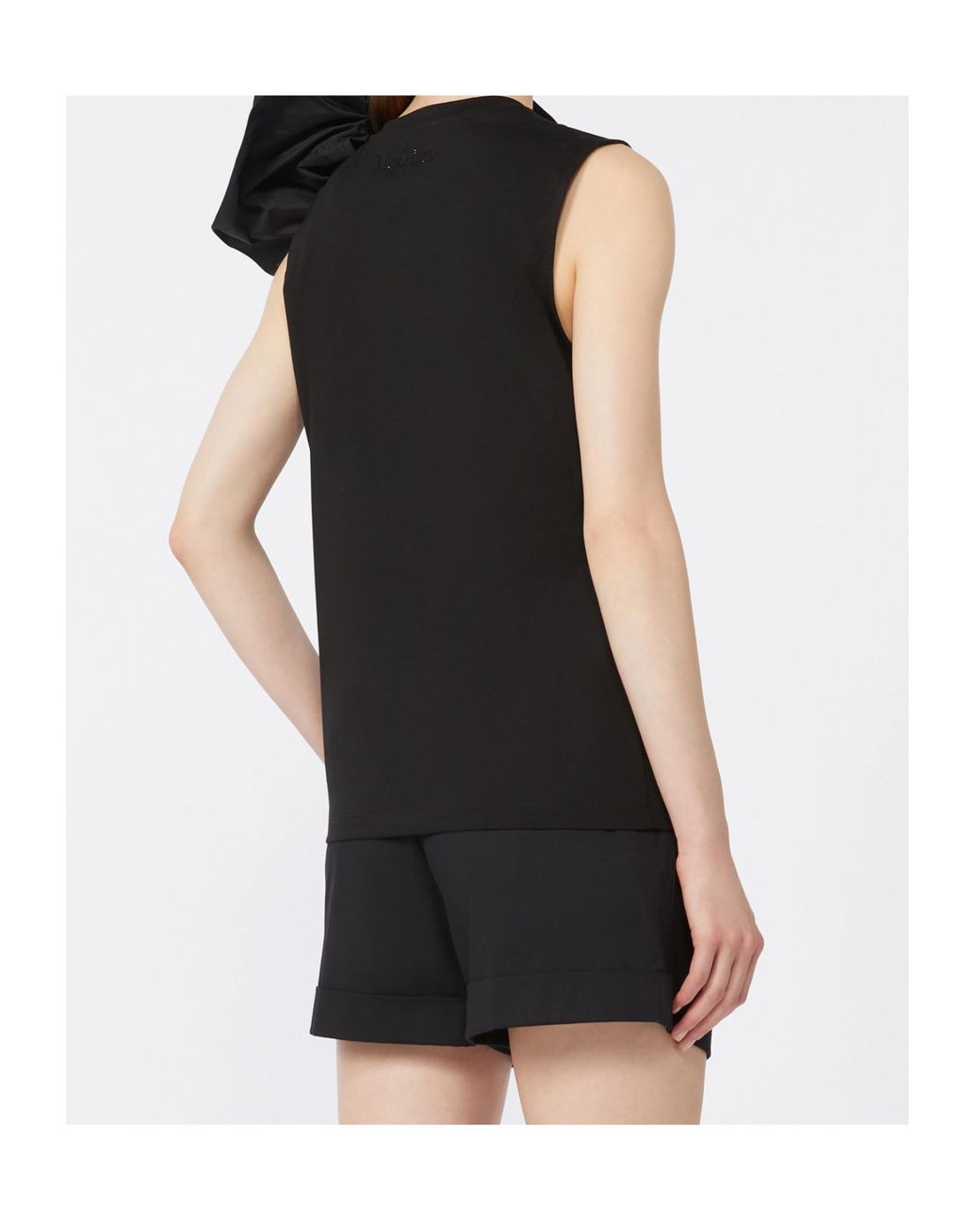 Max Mara Black Oversized Floral T-Shirt