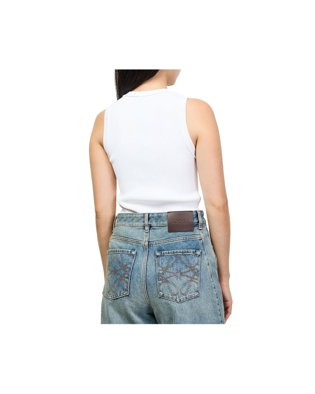 Loewe White Anagram Tank Top