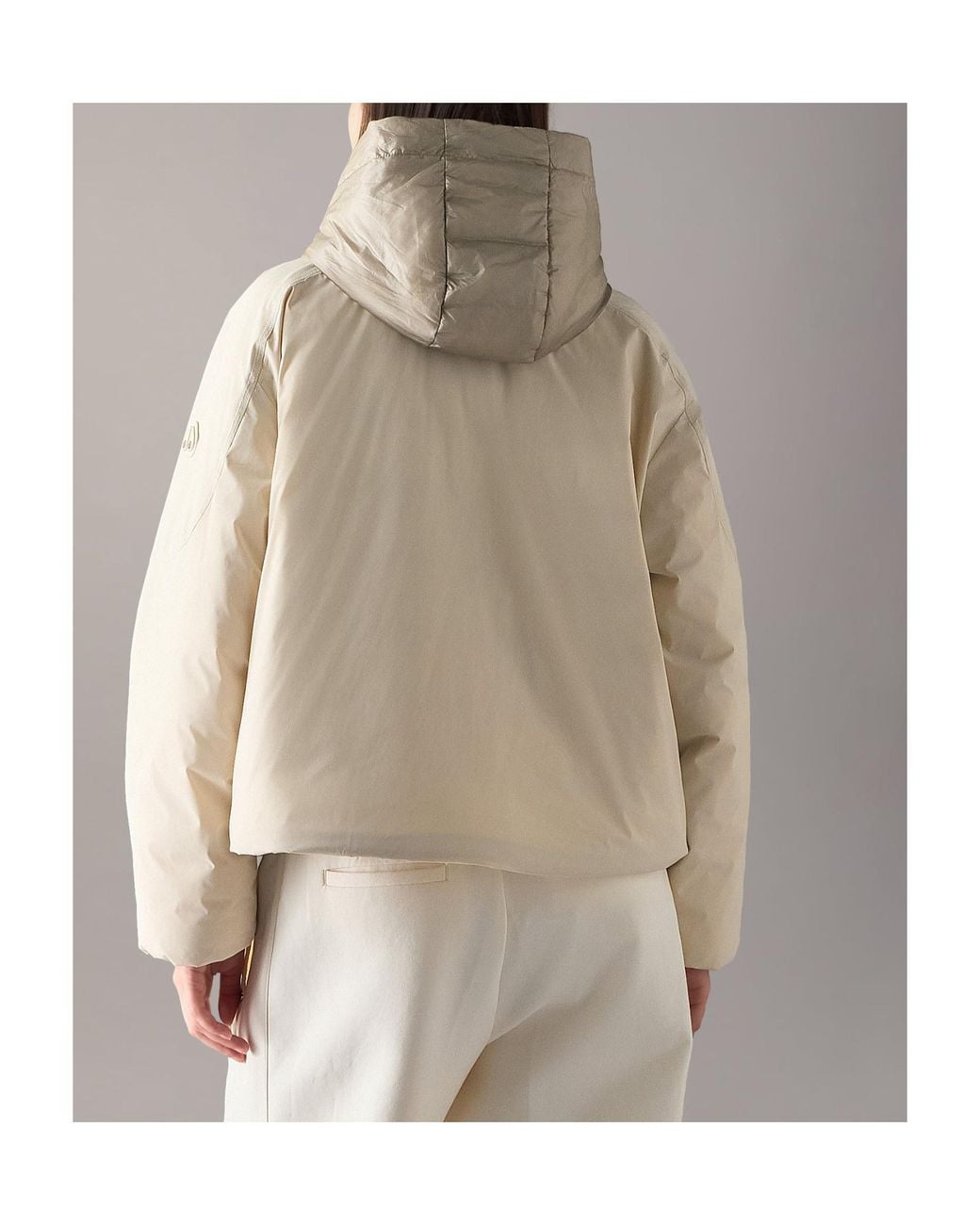 Moose Knuckles Natural Tegan Down Bomber Jacket