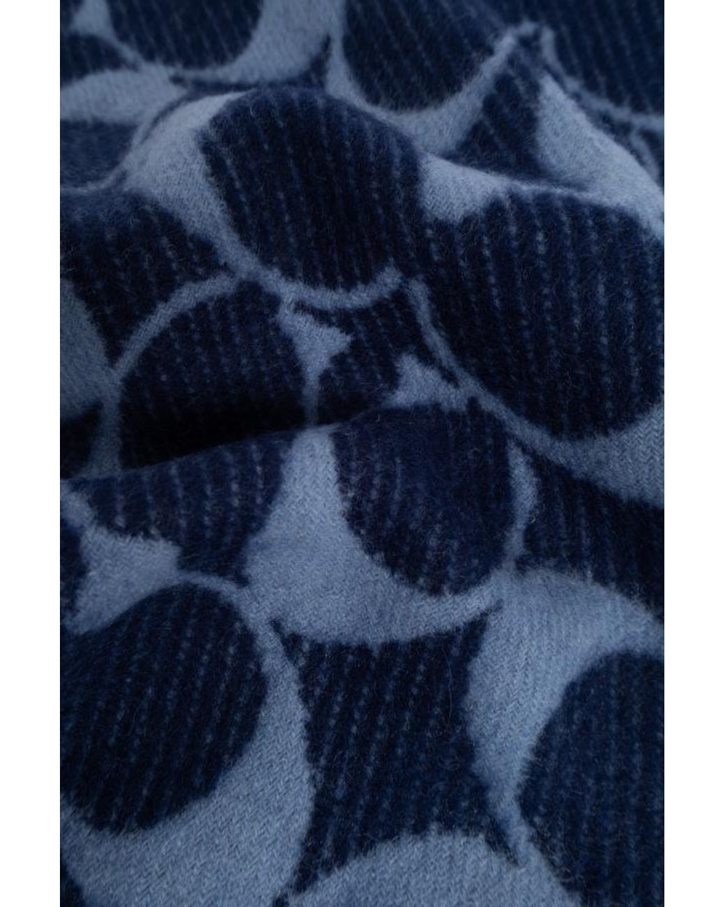 COACH Blue Logo Fringed Scarf for men