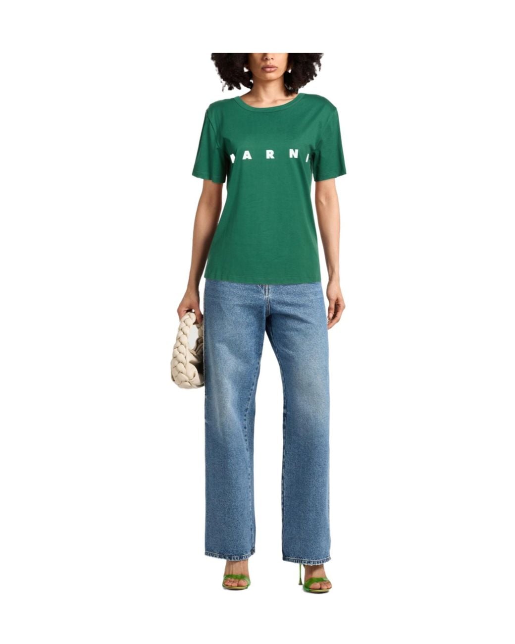Marni Green Crew-Neck Short-Sleeve T-Shirt