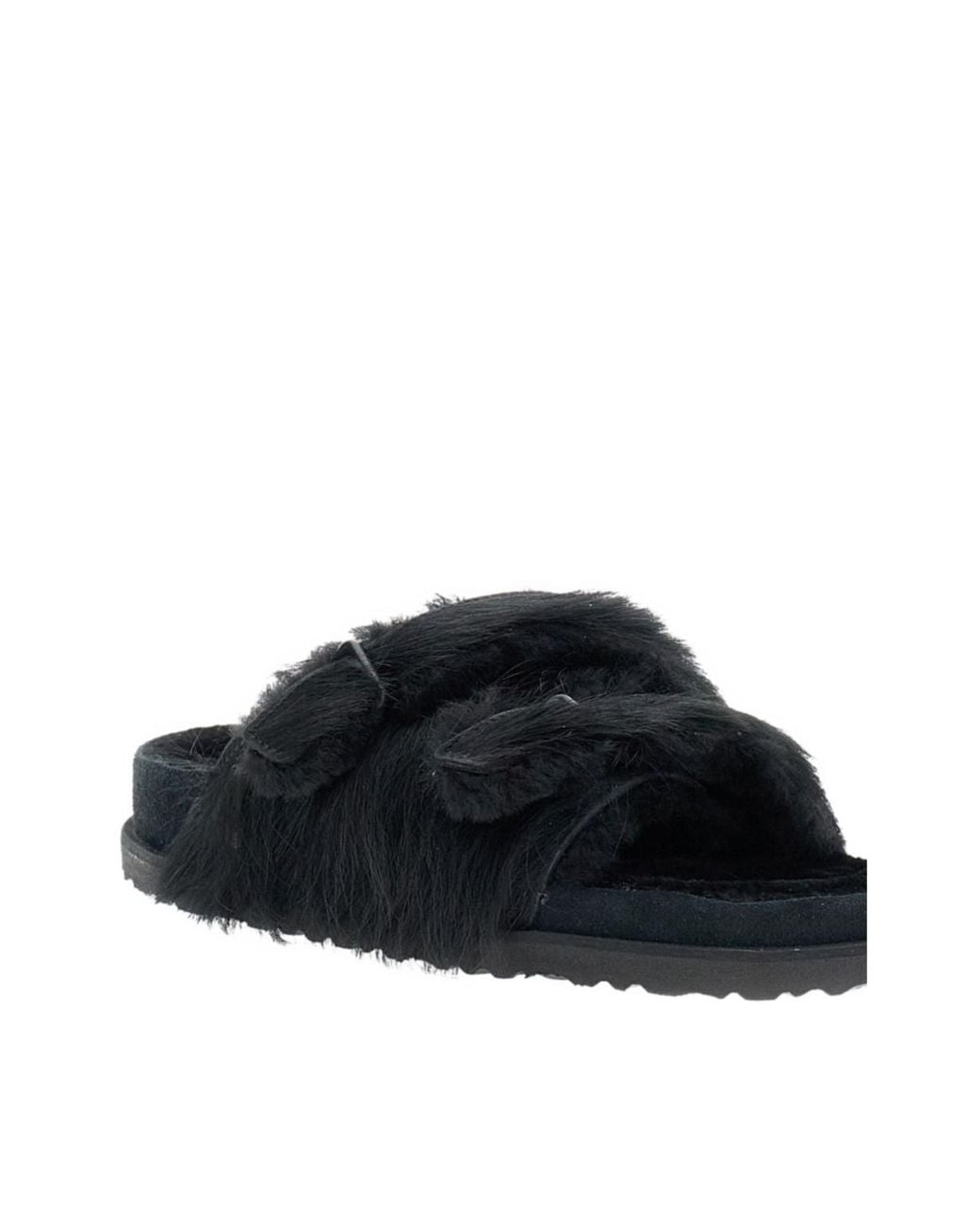 Birkenstock Black Zurich Shearling Sandals
