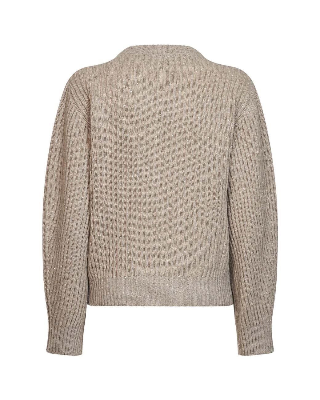 Brunello Cucinelli Brown Crewneck Knitted Jumper