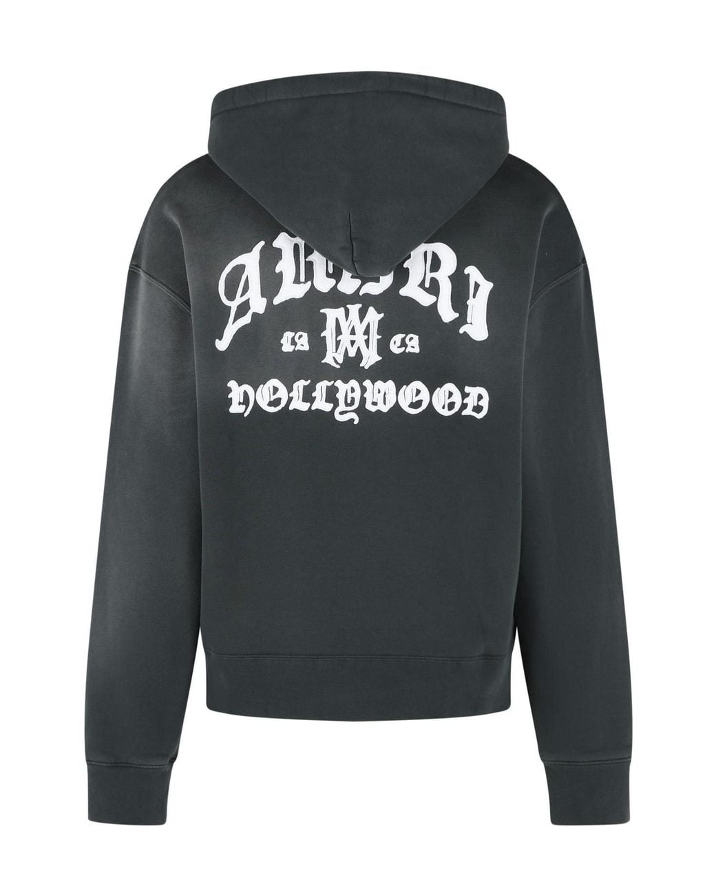 Amiri Gray Logo Printed Hollywood Hoodie for men