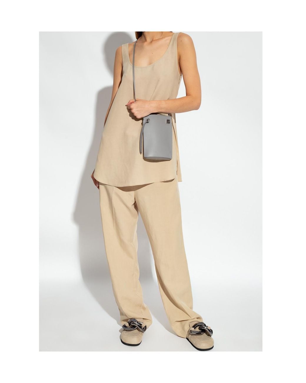 Totême  Natural Side Slits Sleeveless Top