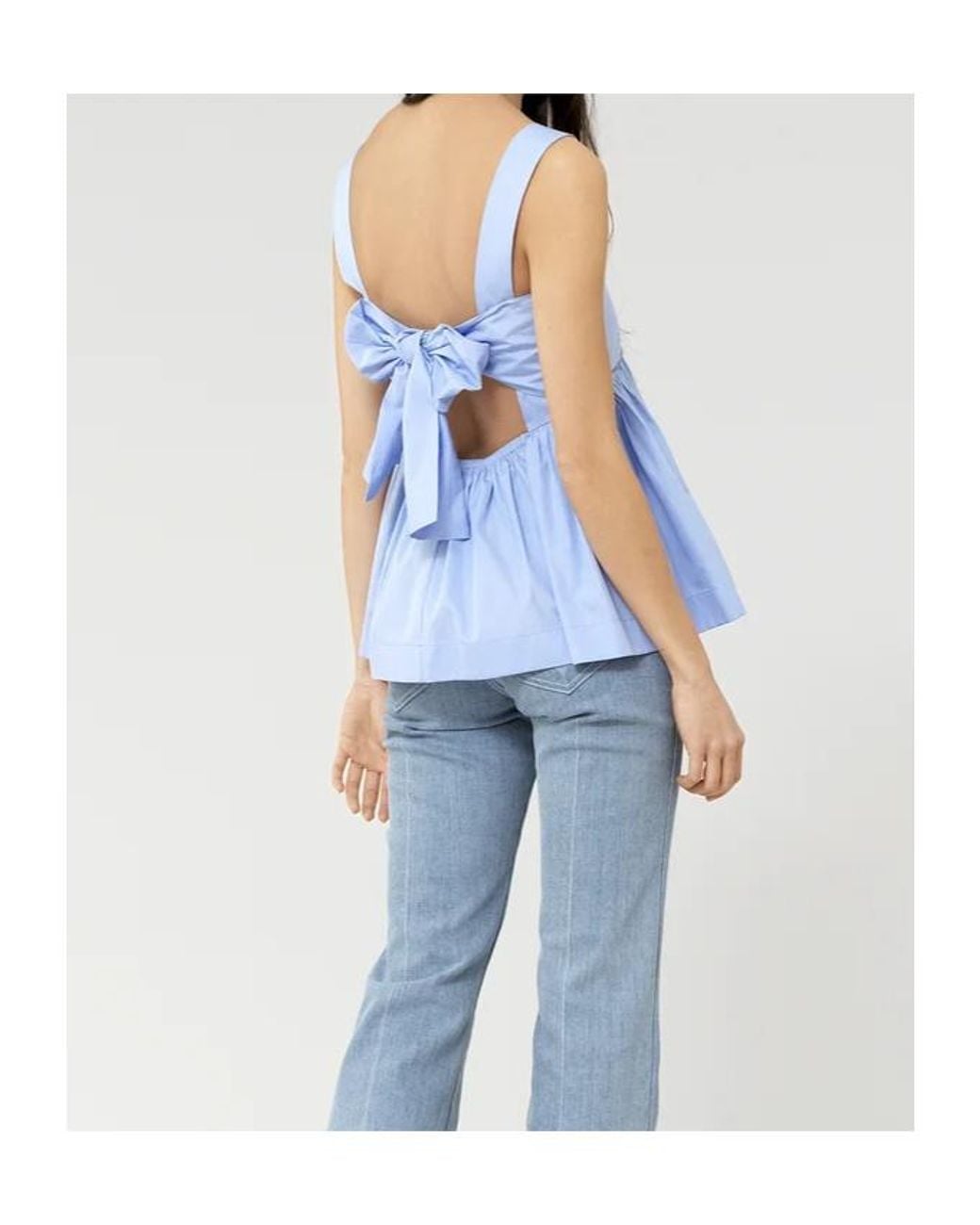 Chloé Blue Pleated Detail Vest