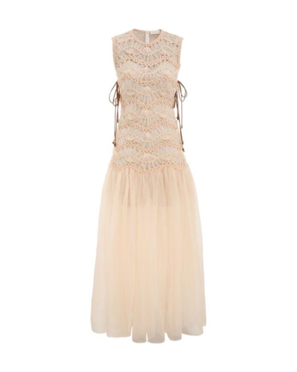 Zimmermann Natural Illuminate Macrame Maxi Dress