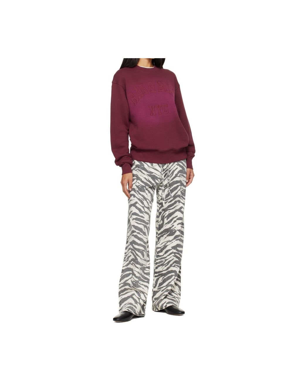 Rag & Bone Red Long-Sleeved Pullover