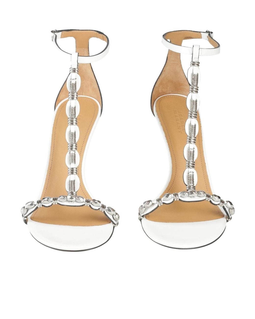 Isabel Marant White Leather Pointed Toe Sandals