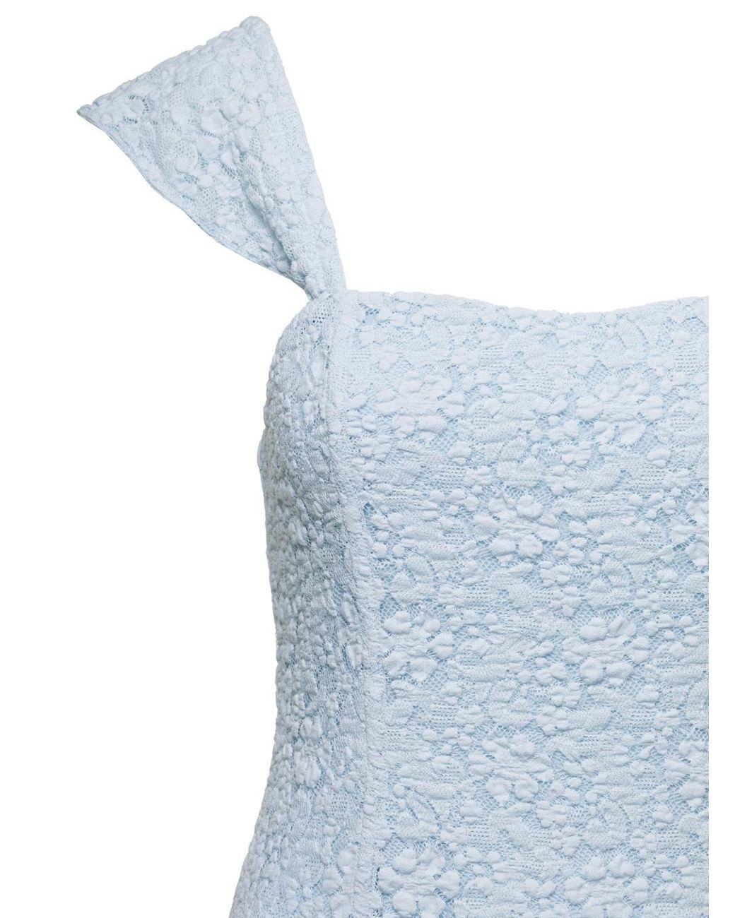 ROTATE BIRGER CHRISTENSEN Blue Lace Panel Dress