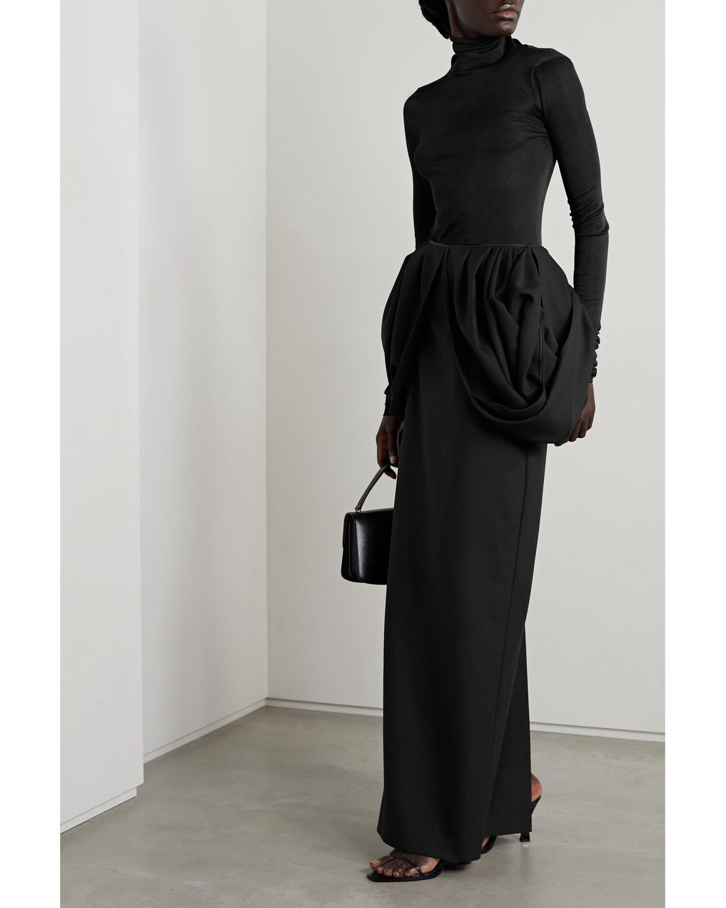 The Row Black Abinhav Pleated Dress