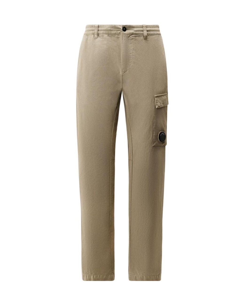 C P Company Natural Ottoman Stretch Lens Cargo Pants for men