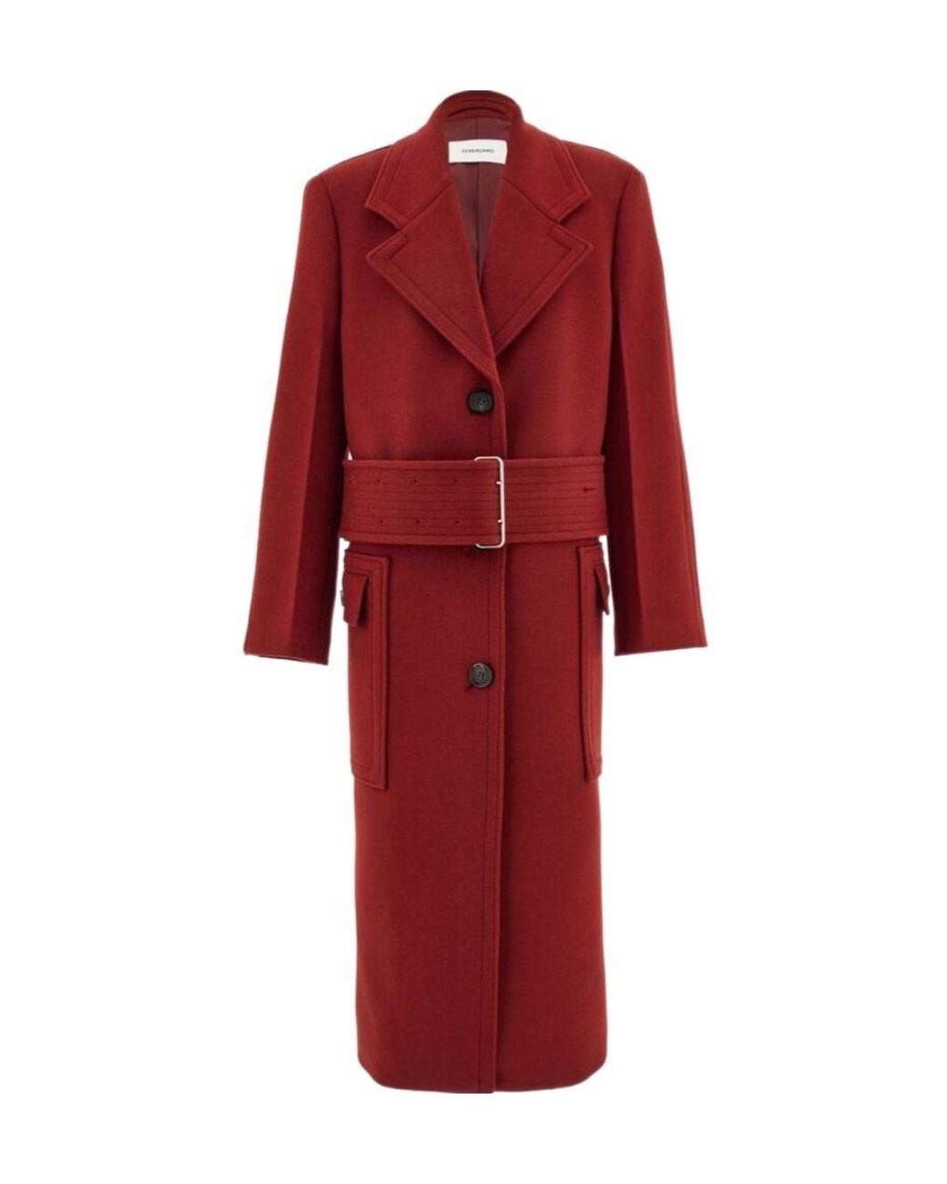 Ferragamo Red Long-Sleeved Coat