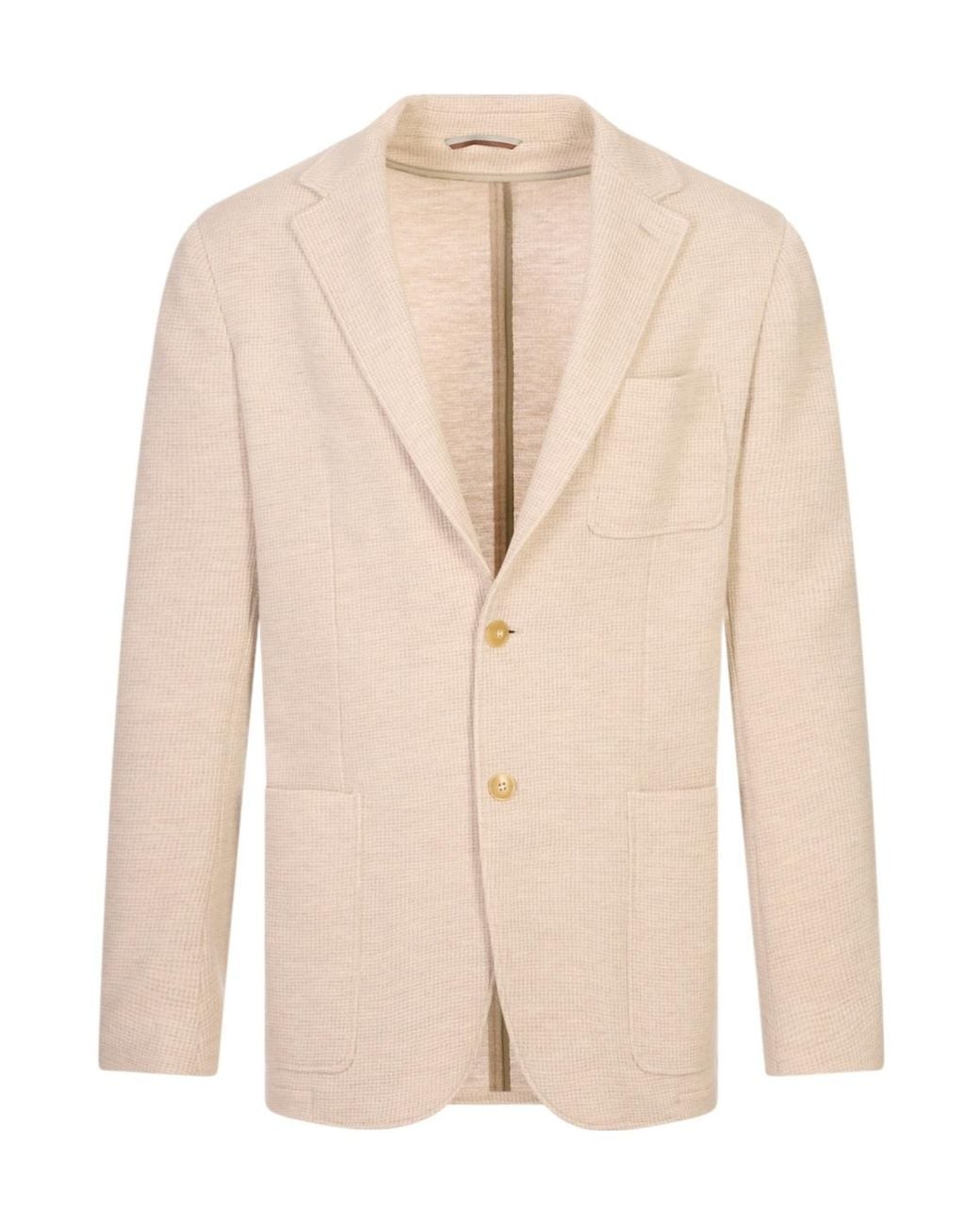Canali Natural Textured Single-Breasted Blazer for men