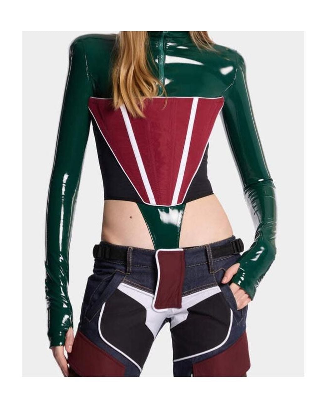 DSquared² Red Ski Pass Panelled Corset