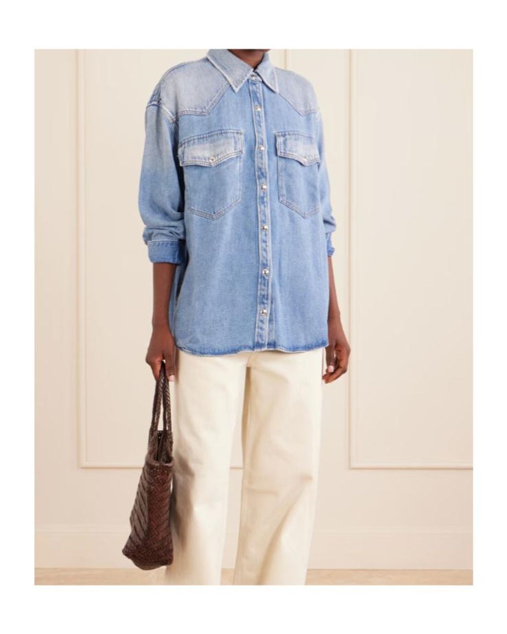 Agolde Blue Lotta Denim Shirt