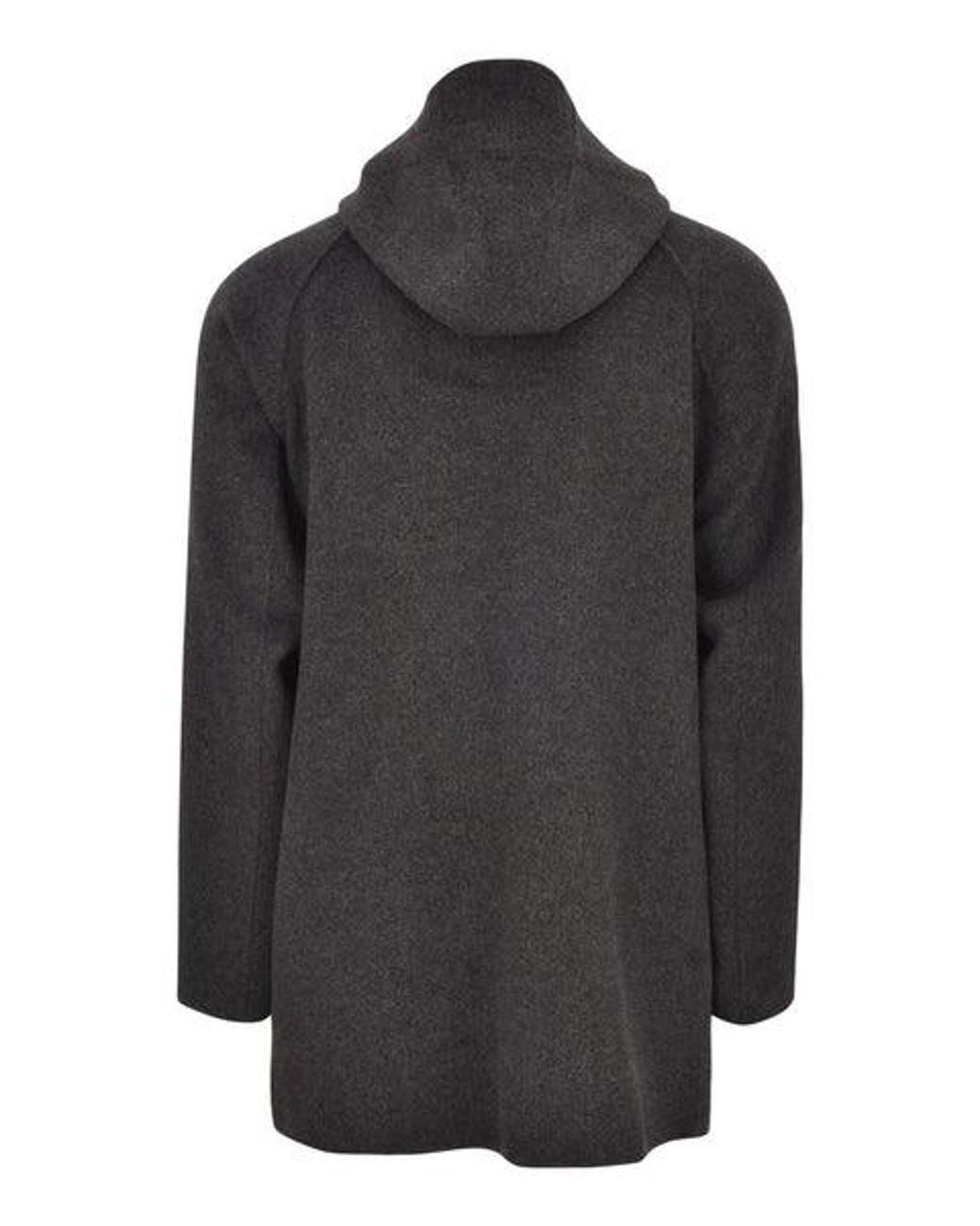 Aspesi Blue Zip-Up Hooded Coat for men