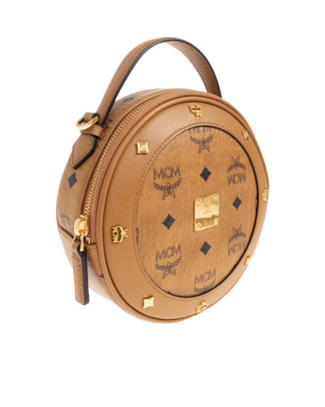 MCM Brown Round Shoulder Bag