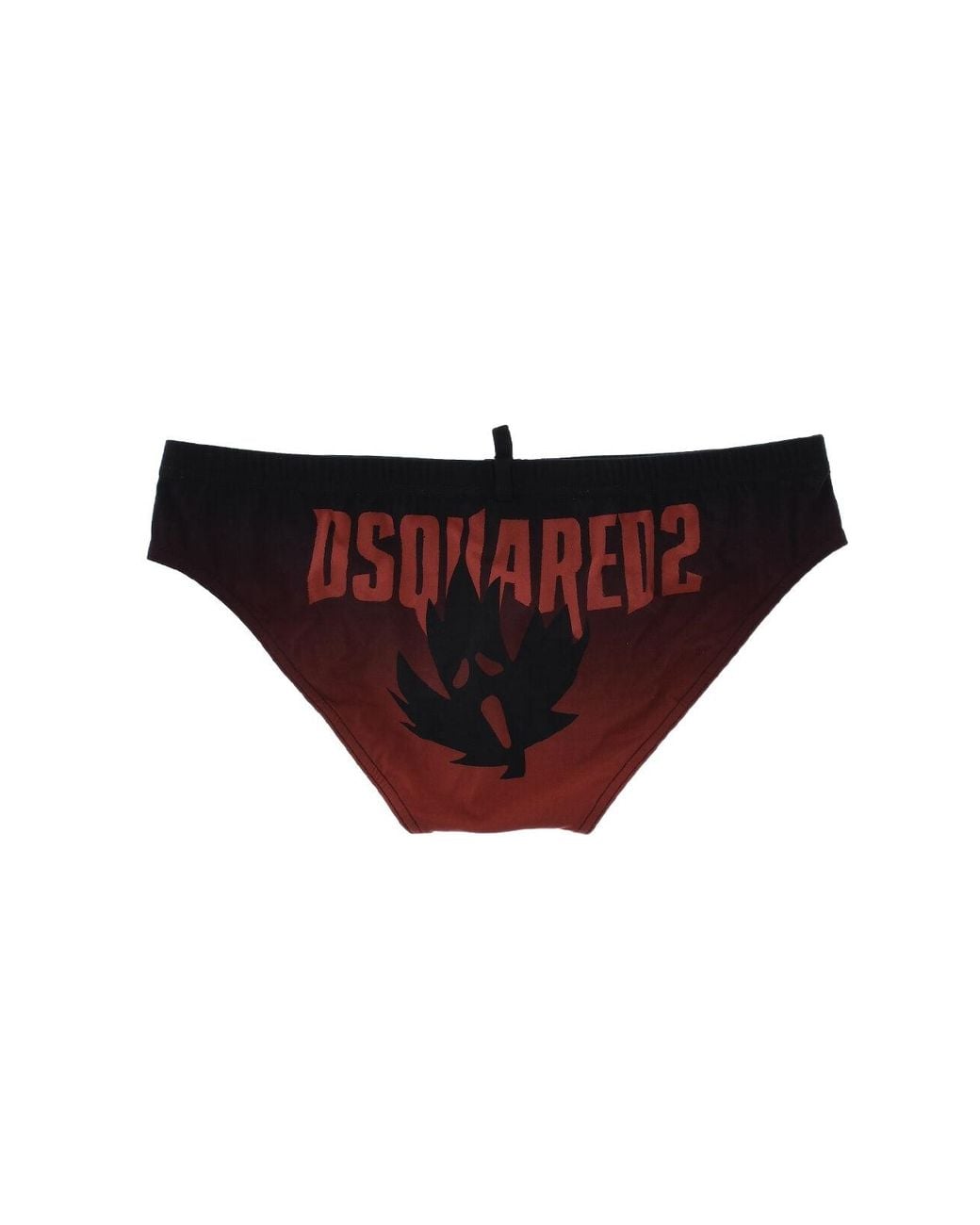 DSquared² Black Printed Swim Briefs for men