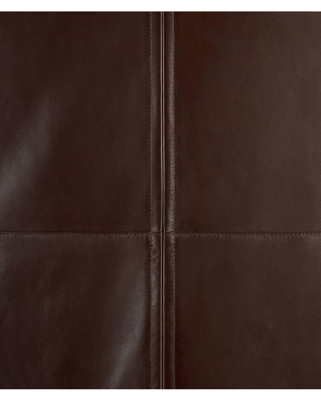 Bottega Veneta Brown Leather Cocoon Coat