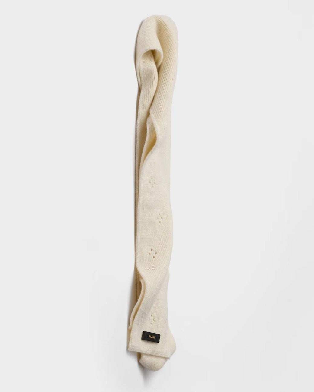 Prada White Cashmere Scarf