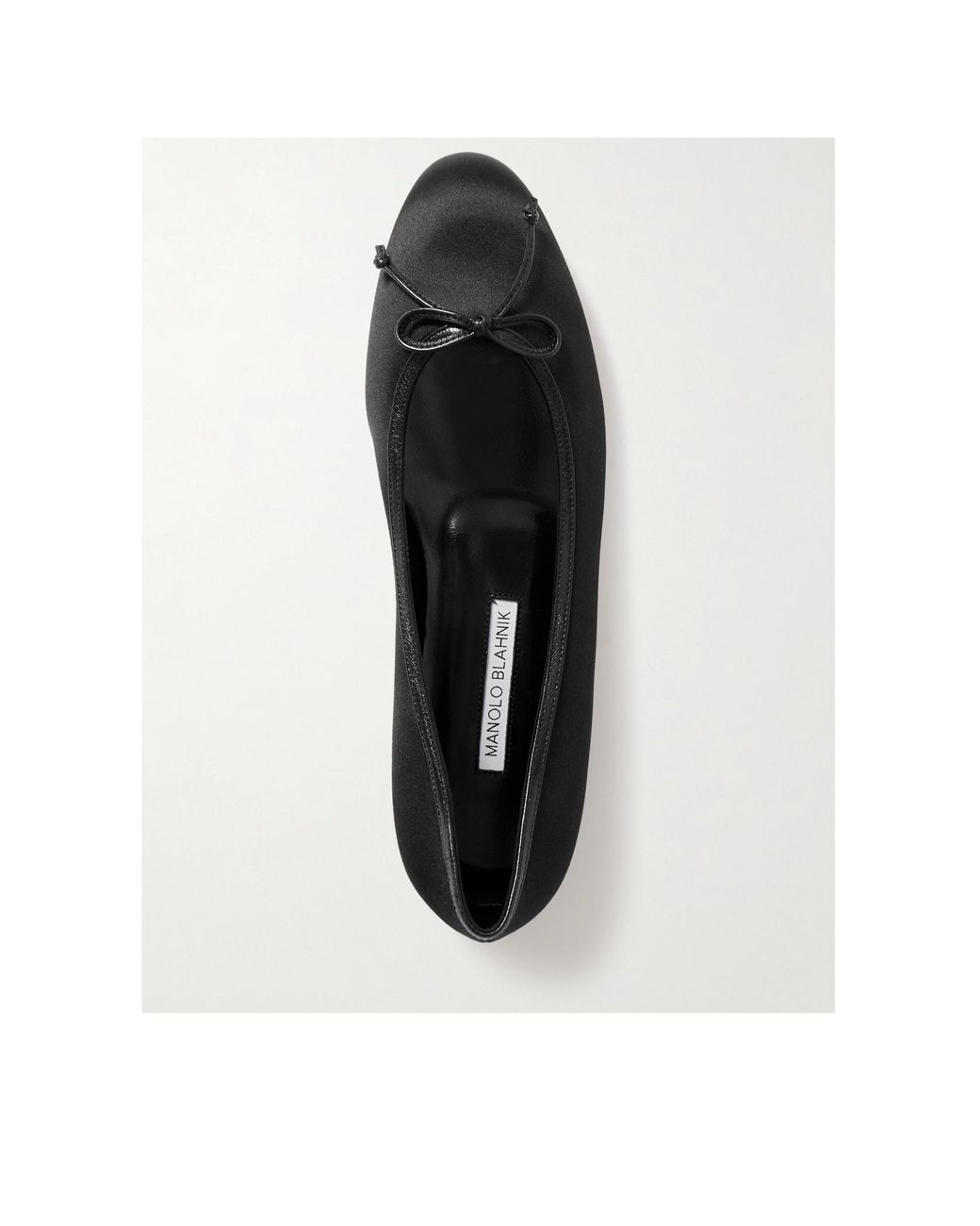 Manolo Blahnik Black Round Toe Ballet Shoes