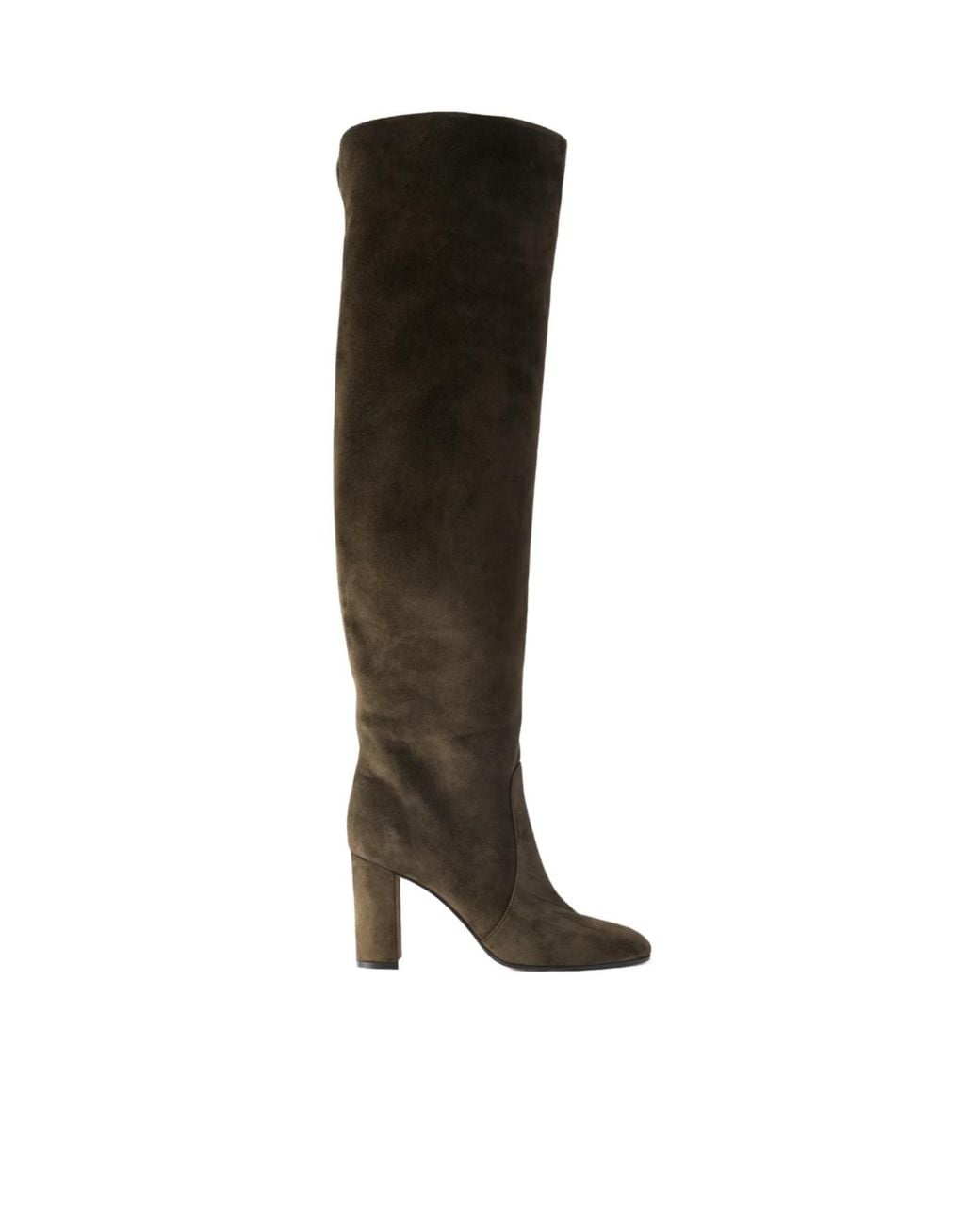 Gianvito Rossi Black Over-The-Knee Suede Boots