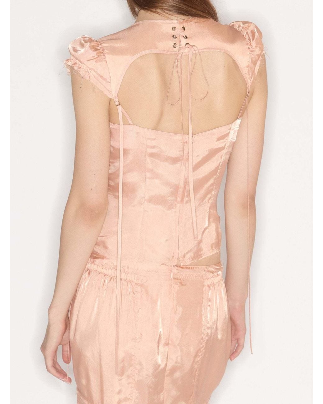 KNWLS White Lace-Up Top