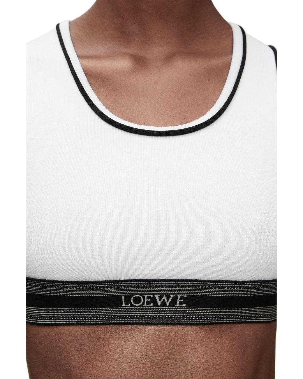 Loewe White Cropped Tank Top