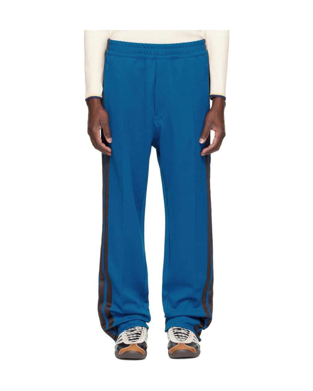 Wales Bonner Blue X Y-3 Collaboration Sweatpants for men