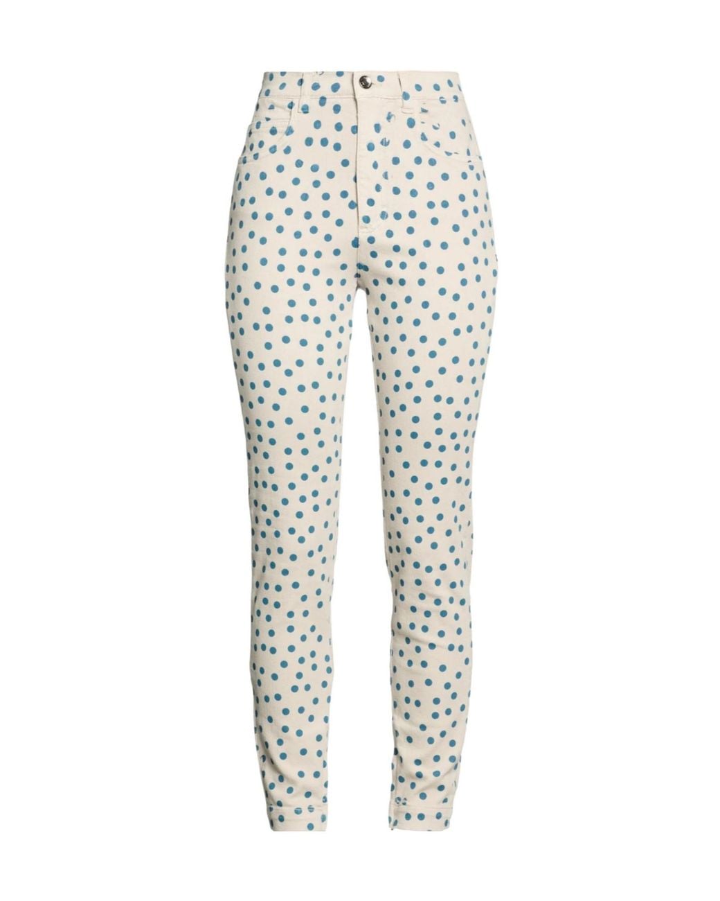 Dolce & Gabbana Natural Colorful Polka Dot Skinny Jeans