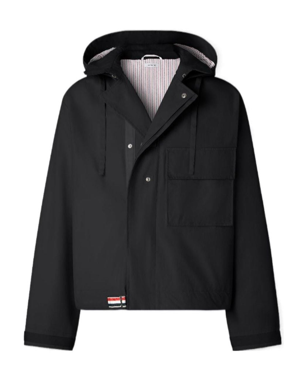 Thom Browne Black Tech Mariner Jacket for men