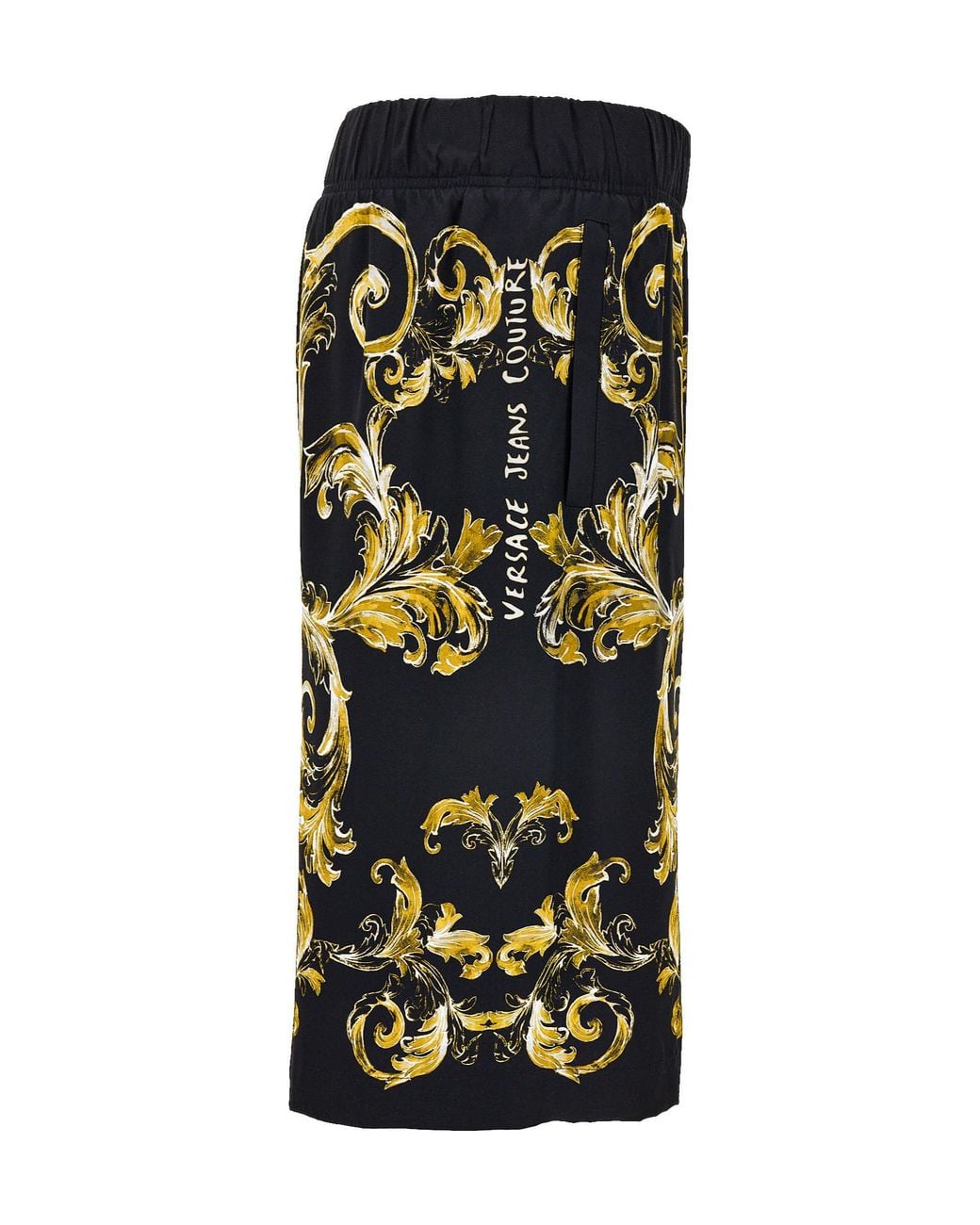 Versace Jeans Blue Couture Barocco-Print Shorts for men