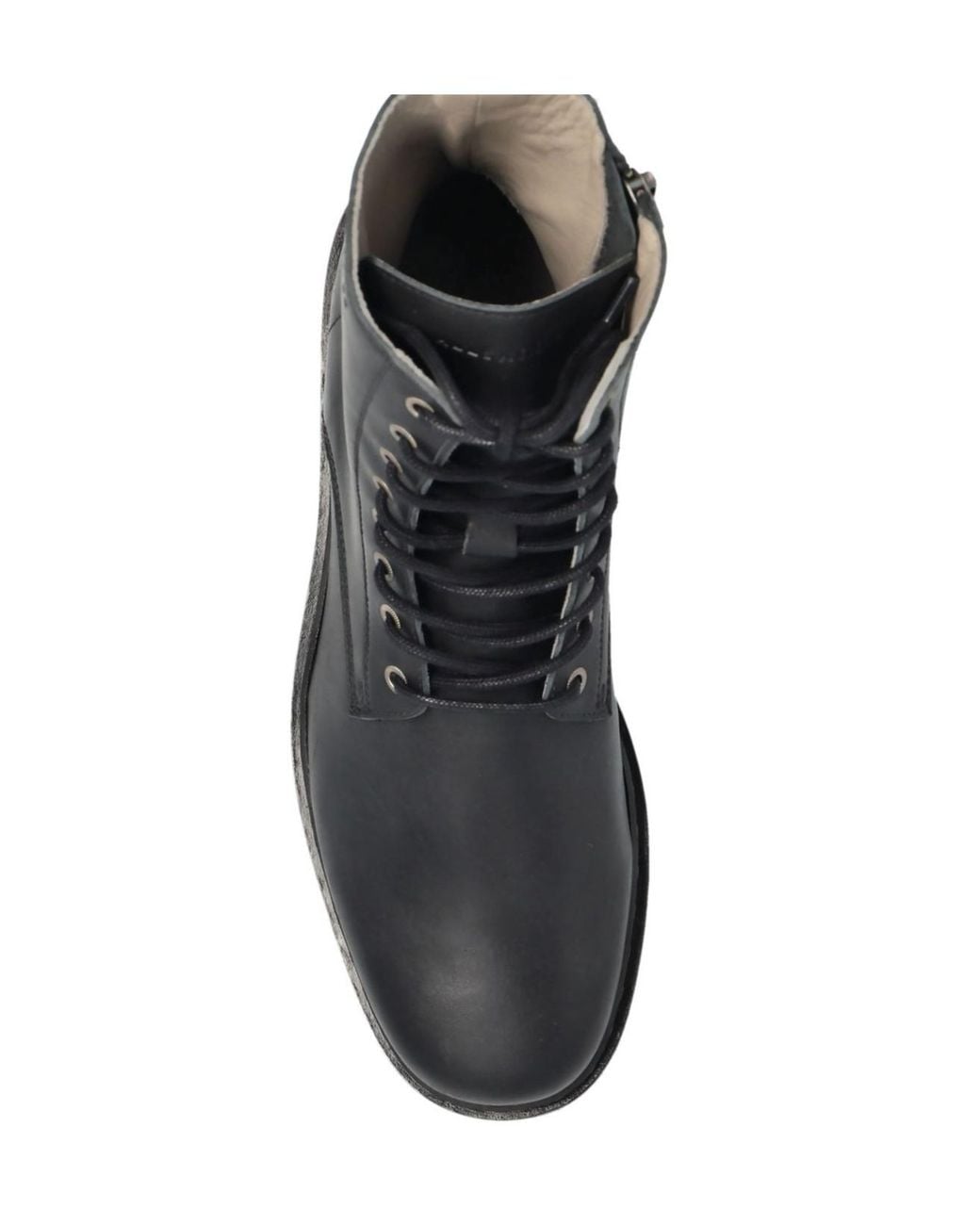 AllSaints Black Skiff Lace-Up Ankle Boots
